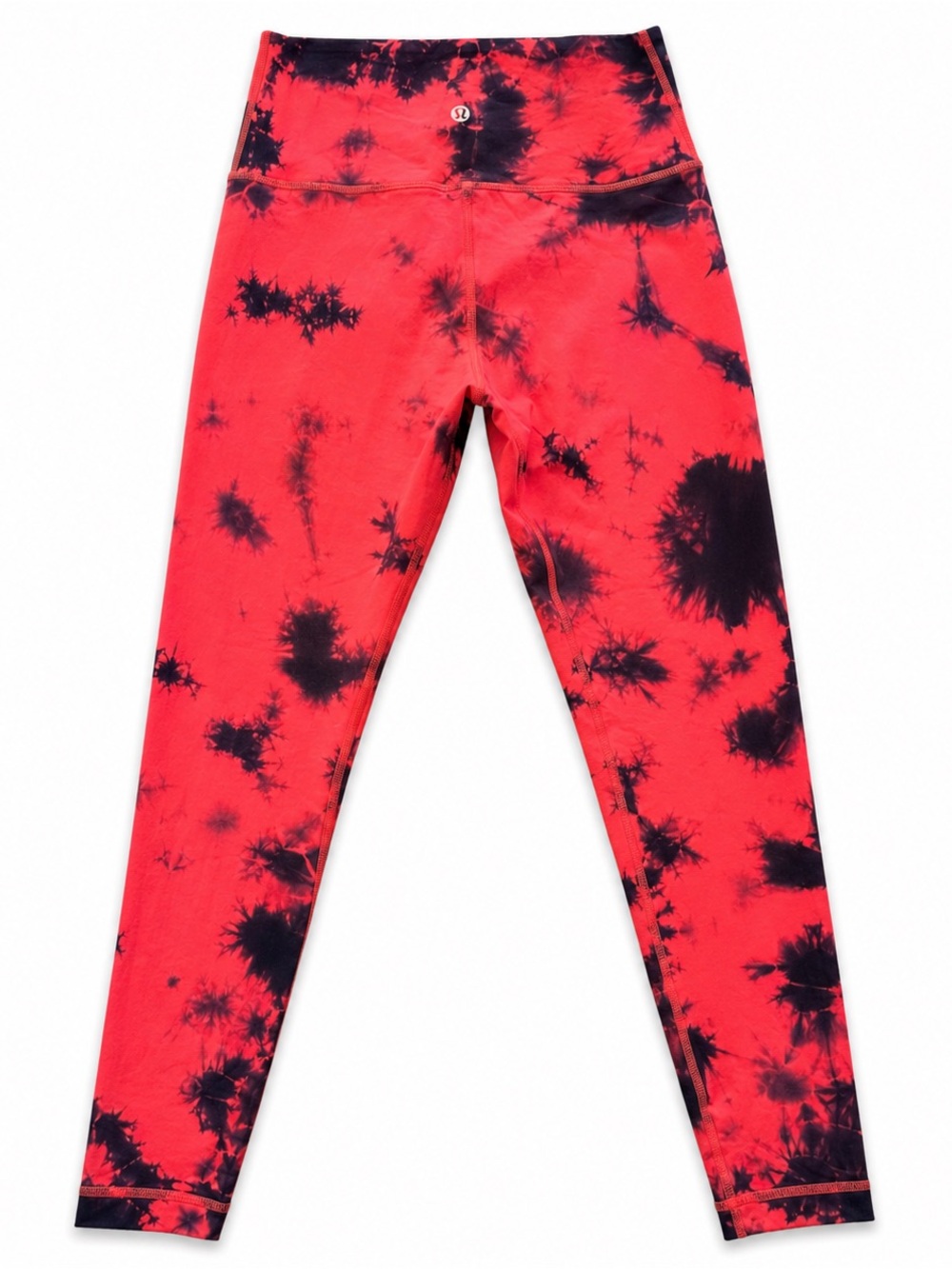 Lululemon Wunder Train HR 25” Leggings Carnation Red Black Tie Dye - Size 6 - Picture 2 of 10